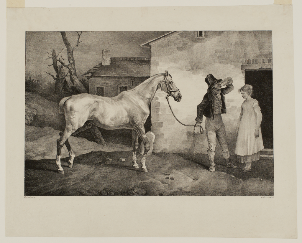 Vieux cheval à la porte d'une auberge (Old Horse at the Inn Door)